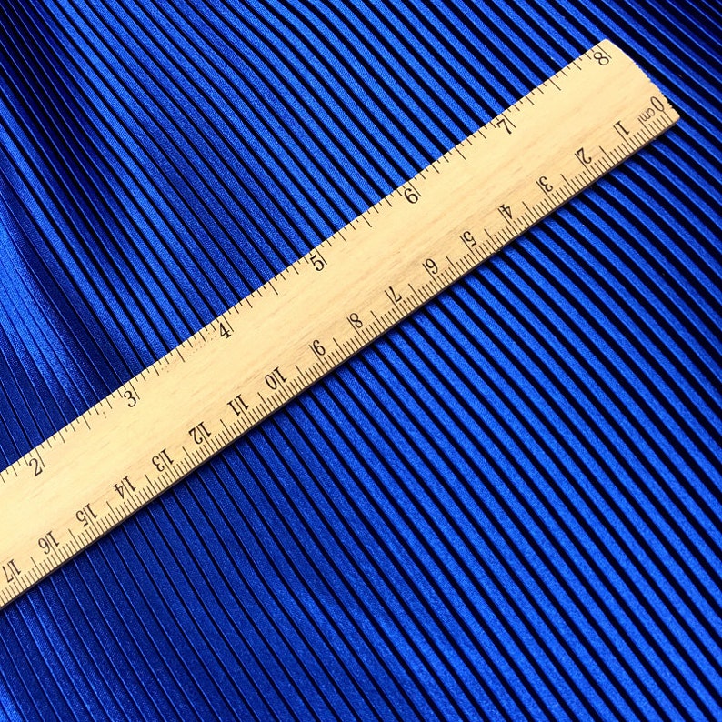 Multicolor Satin Pleated Fabric Line Texture Fine Stripe Etsy