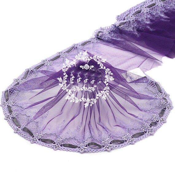 purple lace dress accessories Luxury Purple Lace Couture Gown: Beaded Corset, Handmade Evening Dress