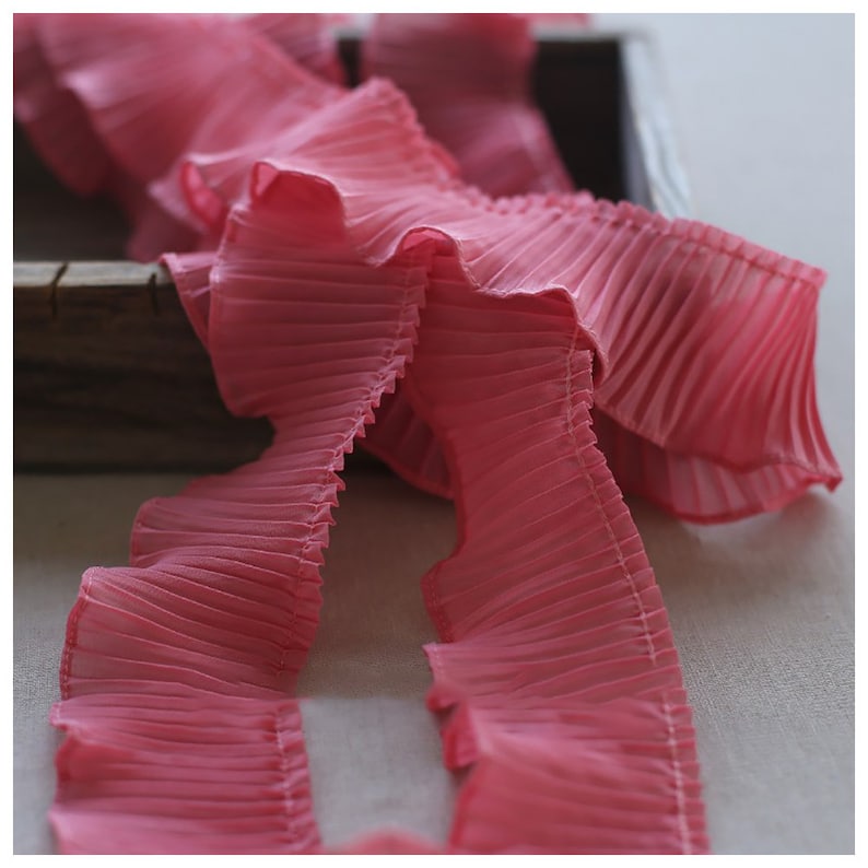 Pleated Ruffle Example Pleat Lace Trim 10 Meters Ruffled Crumple Chiffon Pleated Fabric Ribbon ...