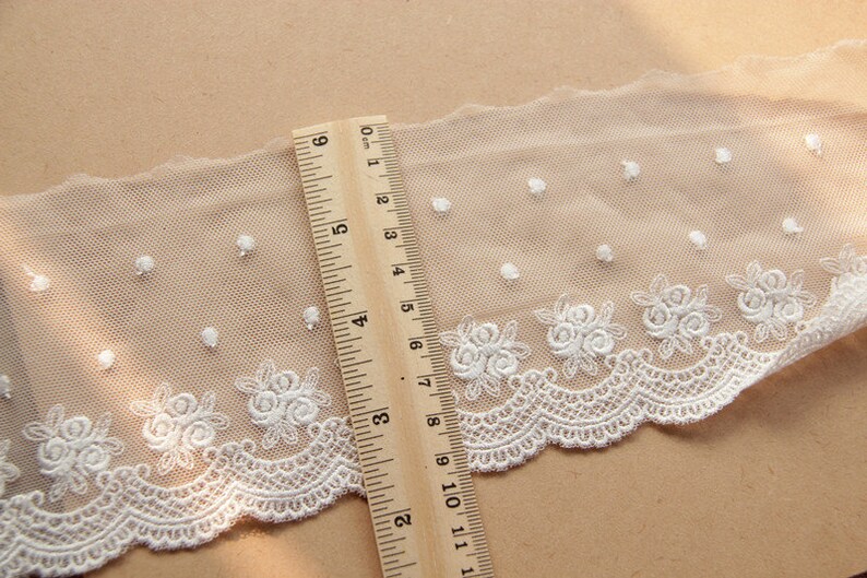 10 yard 9cm 3.54 wide ivoryblacknavy rose mesh embroidery tapes lace trim ribbon ML25L23 free ship