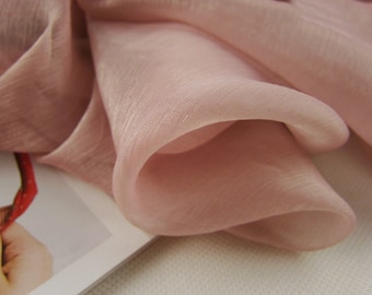 3 meter Pink Crinkle Chiffon Crepe Fabric Summer Dress Dance Skirts Shirt Yarn Material 150cm 59" wide LX166