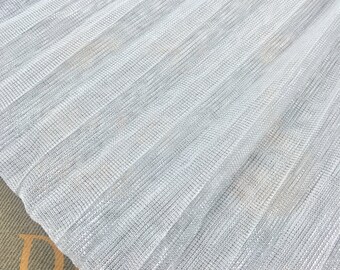 2 meters 150cm 59" width silver gray shiny pleated accordion mesh tulle fabric dress clothes materials MM465