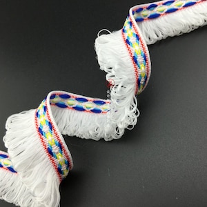10 yard 2..3cm 0.9&quot; wide white polyester tassel fringe tapes lace trim ribbon ML293P867