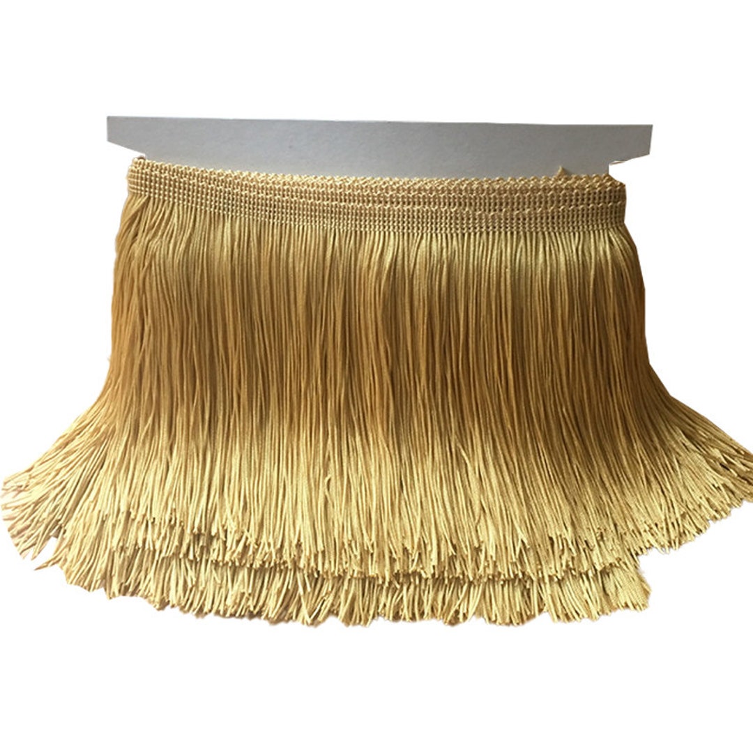 Gold Sewing Fringe Trim Ribbon 10 Meters Tassel for DIY Craft Clothing ...