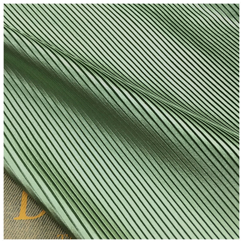 1.5 Satin Vertical Glitter Lines Ribbon: Sage Green (10 Yards)