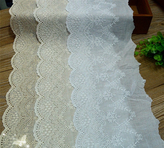 Yurosiay Ruban Dentelle Élastique Vintage 15 Cm X 5 M - Broderie Florale Beige Couture