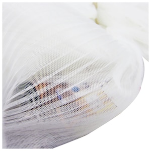 Elfenbein Rüschen Plissee Mesh-Gewebe Crinkle Akkordeon Plissee Tüll für Kleid Rock Abendkleider 61 Zoll Breite LX179
