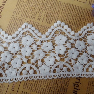 5 yard 3.74" 9.5cm width diy craft ivory vintage cotton lace trim ribbon 1023271L4K430