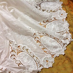 1 yard width 130cm 51.18&quot; white cotton fabric both sides symmetrical embroidered lace trim for dress /skirt  L4K511 1063849