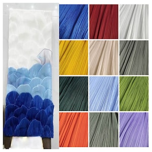 Tessuto plissettato Rigido Plisse Fisarmonica Creativo Aggraffatura Fatto a mano FAI DA TE Sfondo Decorativo Incisione Tessuto 150 cm 59 "Larghezza M96F2