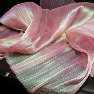 Magic Dark Pink Plissee Organza Stoff Stiff Plisse Stoff für Hochzeit Bouquet Dekor, Kulissen, Modedesigner Materialien M105F13