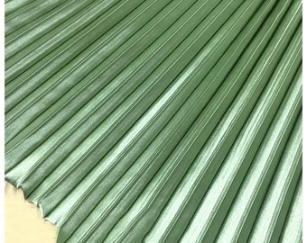 2 meters 150cm 59.05" width matcha green accordion pleated faux silk satin fabric for dress skirt MM393
