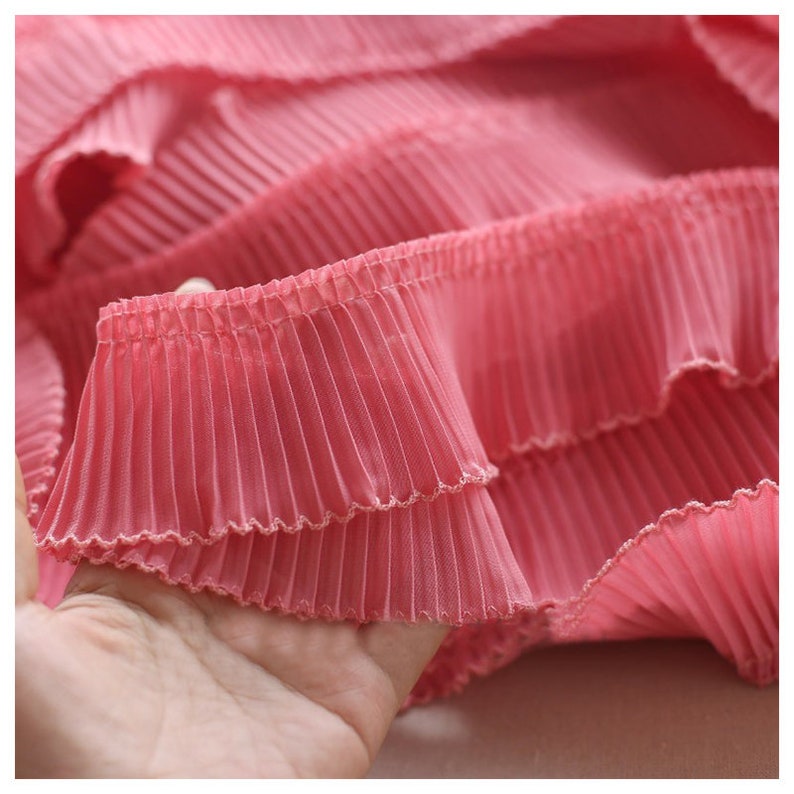 Pleated Ruffle Example Pleat Lace Trim 5 Meters Ruffled Crumple Chiffon Pleated Fabric Ribbon ...
