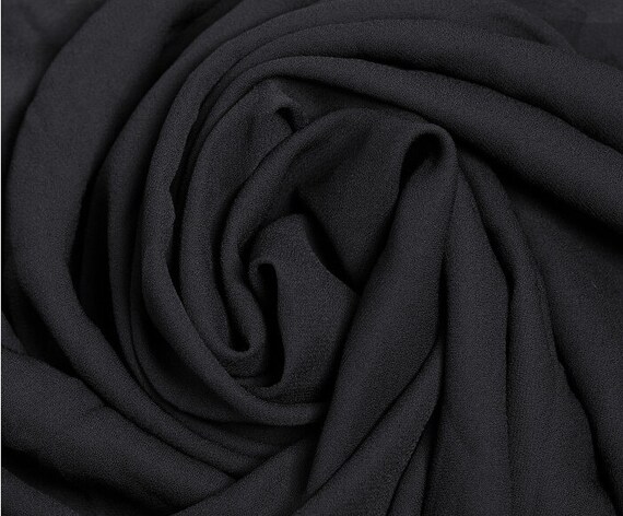 black chiffon dress material 2 Meters 148cm 58.26