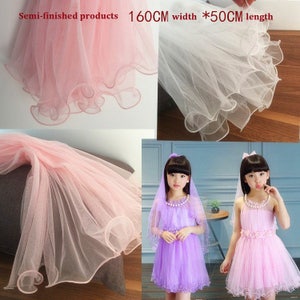 weiß schwarz pink 6Stk 160*50cm DIY Kinder Mädchen Tutu Tanzrock halbveredelt Mesh Gauze Garn Stoff M53S10