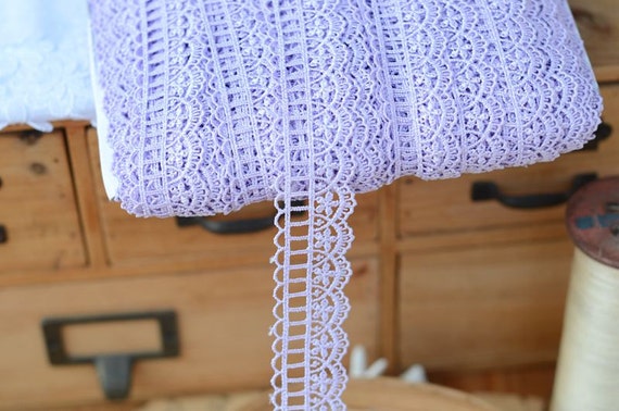 Nastro Con Frange E Orecchini - 27 Metri, Larghezza 4,6 Cm, Colore Viola, Per Abbigliamento E Accessori Fai Da Te - 2