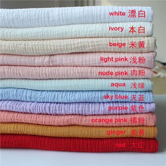 2 Meter 135cm 53 Double Layer Cotton Crepe Fabric Cloth Baby