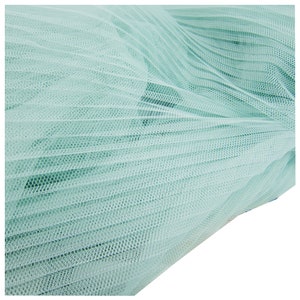 Blue Green Ruffle Pleated Mesh Fabric Crinkle Accordion Pleated Tulle fabric for Dress Skirt Evening Gowns 61 inches Width LX179