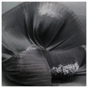 Hell Schwarz Plissee Organza Stoff Plissee Stoff Akkordeon Crimpen Falten Steif Brautkleid Modellierung Dekorativ Designer Stoff M105F6