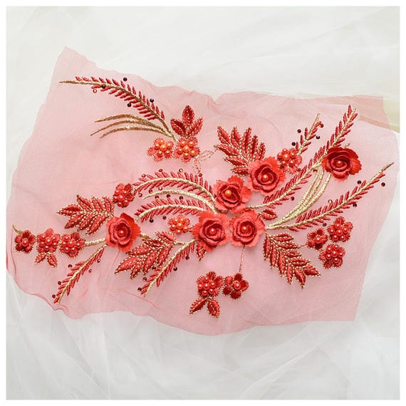 Tessuti Per Abiti In Pizzo Applique In Pizzo Con Ricamo Floreale