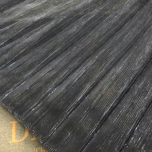 2 meters 150cm 59&quot; width silver black shiny pleated accordion mesh tulle fabric dress clothes materials MM449