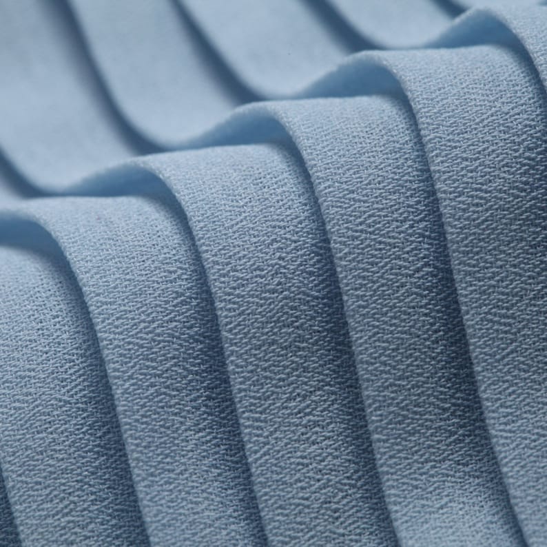 2 meters 150cm 59 width blue crumple accordion pleated chiffon fabric pearl yarn fabric wedding dress skirt materials MM80 Free Ship