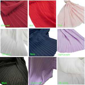 Plissee Chiffon Stoff Rüschen Plissee Stoff Kleid Kleidung Handwerk Nähmaterialien 150CM 59&quot;Breit LX167