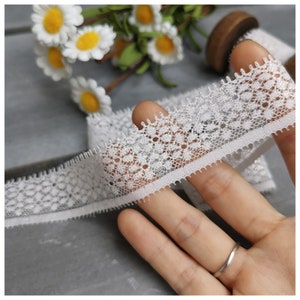 20 mètres blanc dentelle garniture dentelle ruban pour coudre Floral dentelle tissu emballage cadeau et décorations de mariage nuptiale M5F3 image 9