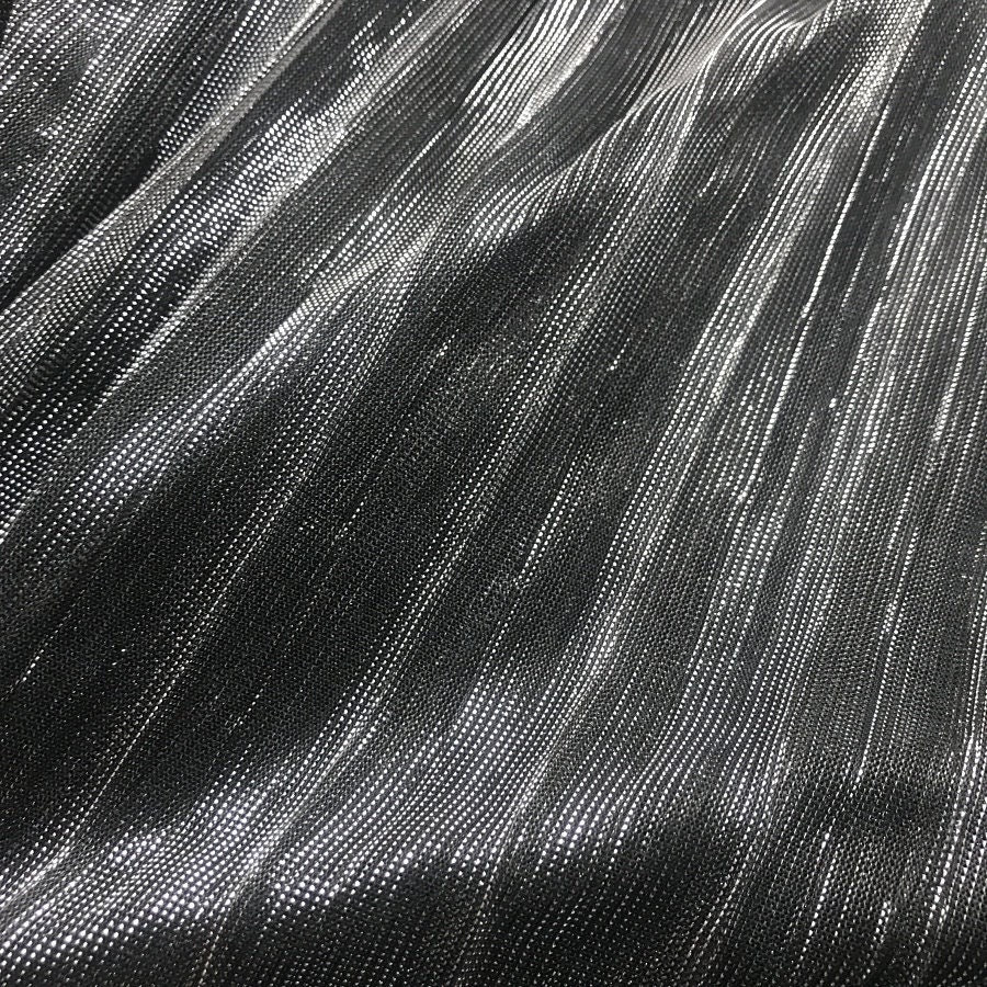 2 Meters 150cm 59 Width Silver Black Shiny Pleated | Etsy