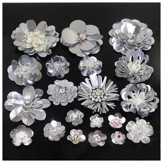 FINGERINSPIRE 6 Pz Bottoni con Strass A Forma di Fiore Lucido 22mm Bottoni con Gambo In