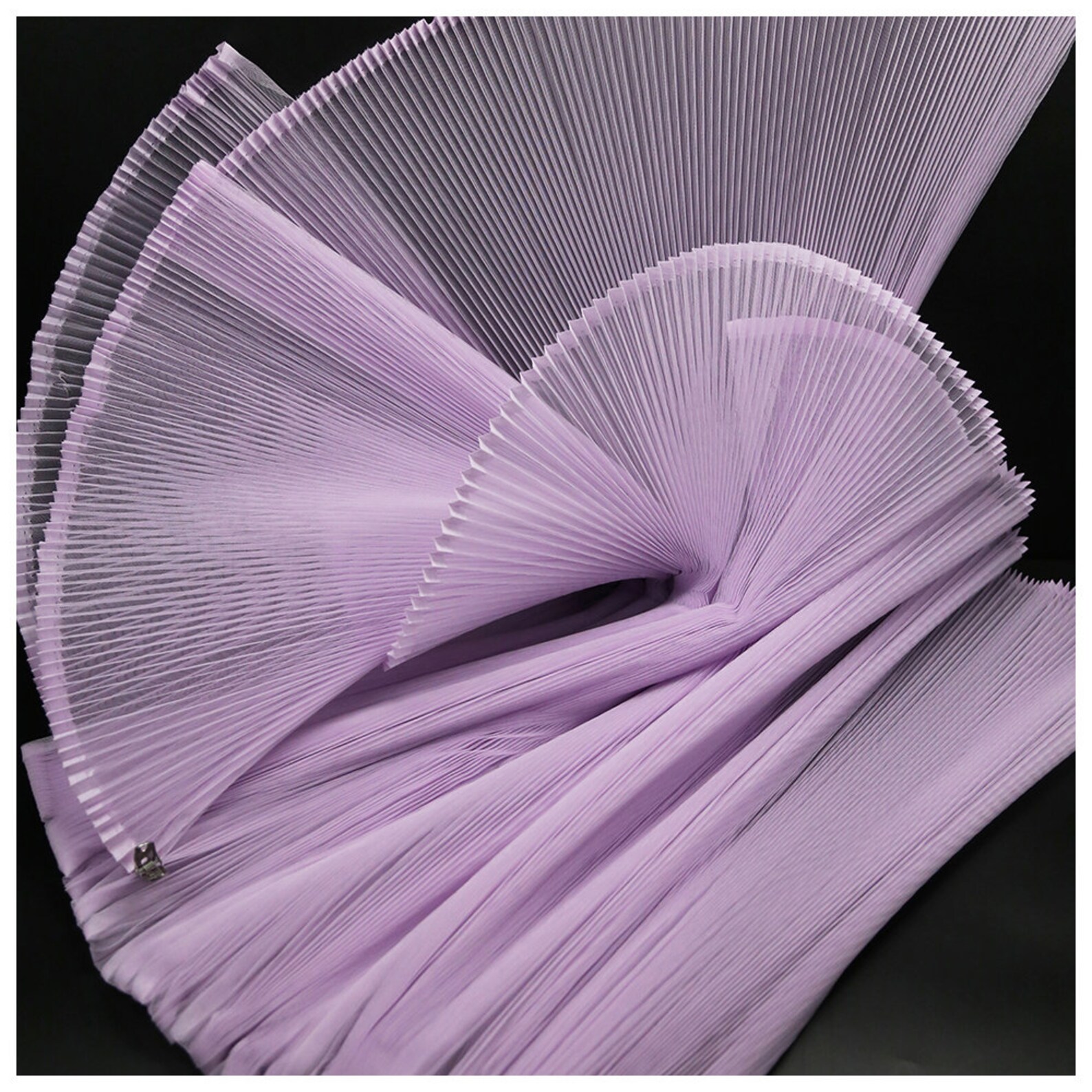 Light Purple Organ Pleated Hard Mesh Fabric Plisse Fabric Accordion ...