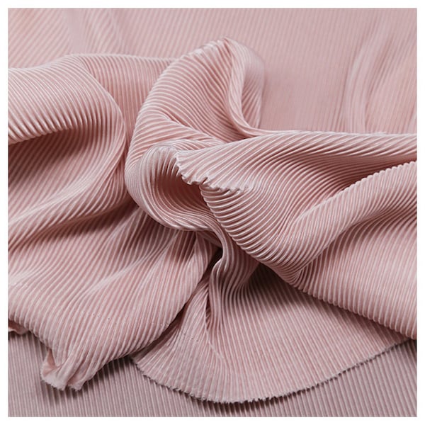 Pink Pleated Fabric Stretch Fabric Line Texture Elastic Fine Stripe Designer Fabric for Dress Pants Suits Sewing 59inches Width M105F2