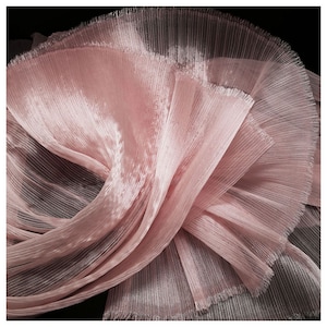 Hell Schwarz Plissee Organza Stoff Plissee Stoff Akkordeon Crimpen Falten Steif Brautkleid Modellierung Dekorativ Designer Stoff M105F6