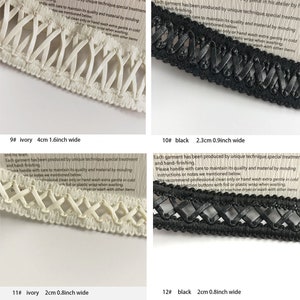 Sewing Trims 5 Yard Black Ivory Silver Gold Brown Khaki PU Leather Cross Square Braided Tapes Lace Trim Ribbon ML490P866