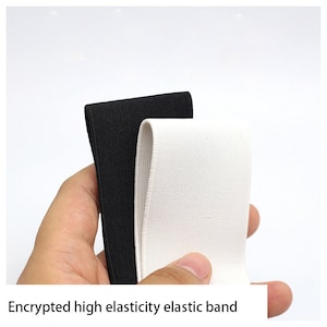 Elastische Bänder zum Nähen 4 Meter Schwarz Weiß Hochelastisches Gummiband für Taillen Hosen Rock Elastische Bänder M60F1