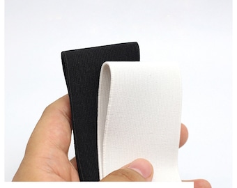 Elastic Bands for Sewing 4 Meters Black White High Elasticity Rubber Band for Waistbands Pants Skirt Elastic Straps M60F1