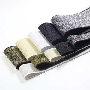 Elastic Bands for Sewing 5 Meters High Elasticity Stretch Ribbon Trouser Skirt Pants Waistband Gold Black White Silver