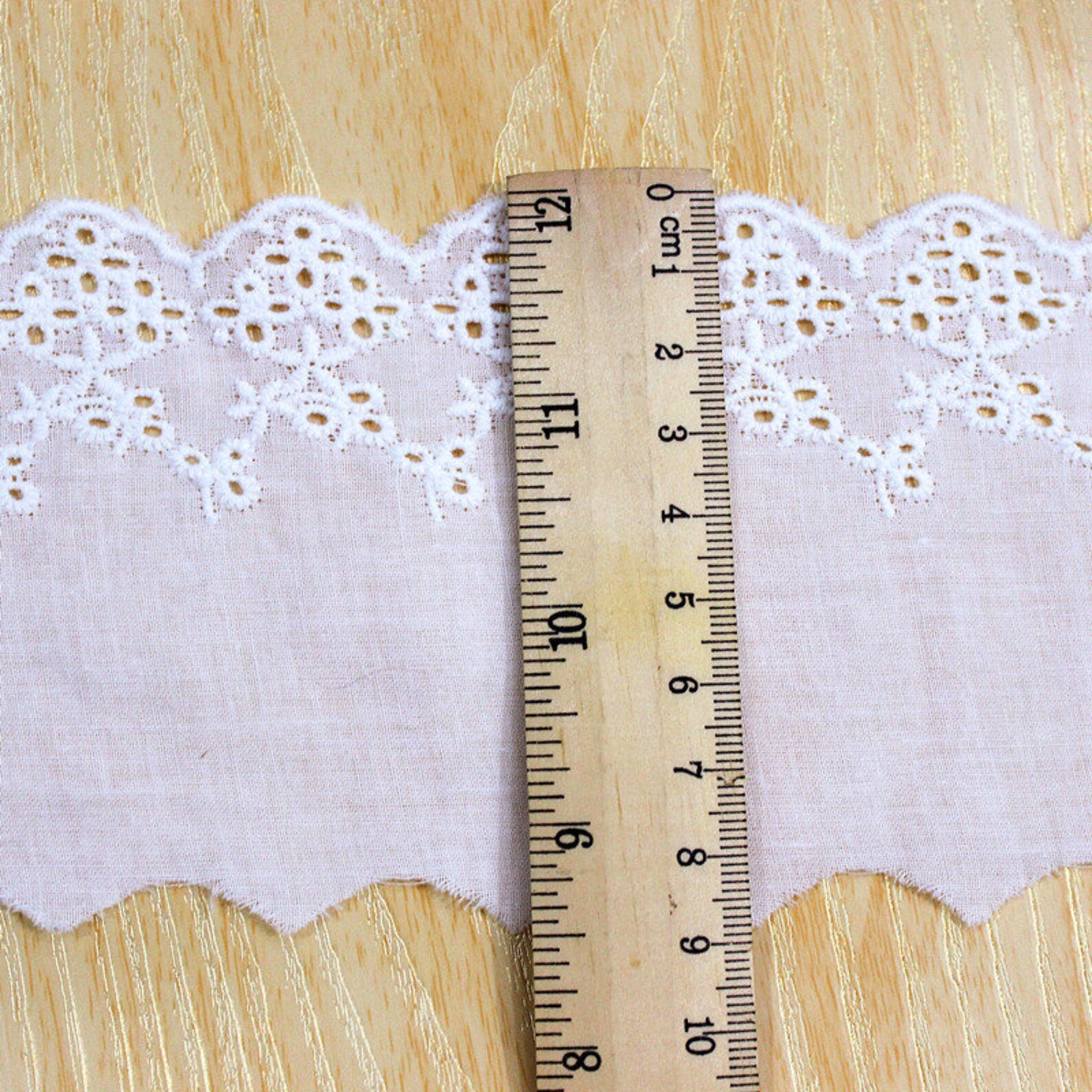 Lace Trim 10 Yard Ivory Cotton Cloth Embroidery Ribbon Tapes Dress Top ...