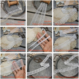 20 Meters White Lace Trim Lace Ribbon for Sewing Floral Lace Fabric Gift Wrapping and Bridal Wedding Decorations M5F3 image 3