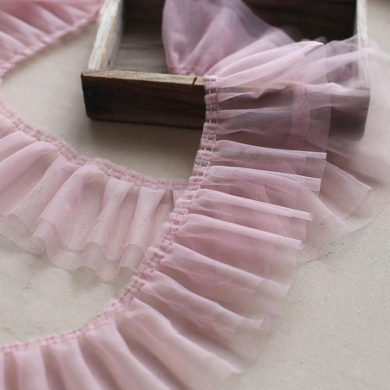 Multicolor Pleat Lace Trim 10 Meters Ruffled Mesh Pleated Fabric Ribbon ...