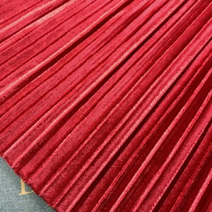 2 meters 150cm 59.05&quot; width navy pleated accordion pleuche  fabric for Autumn Winter skirt dress MM409
