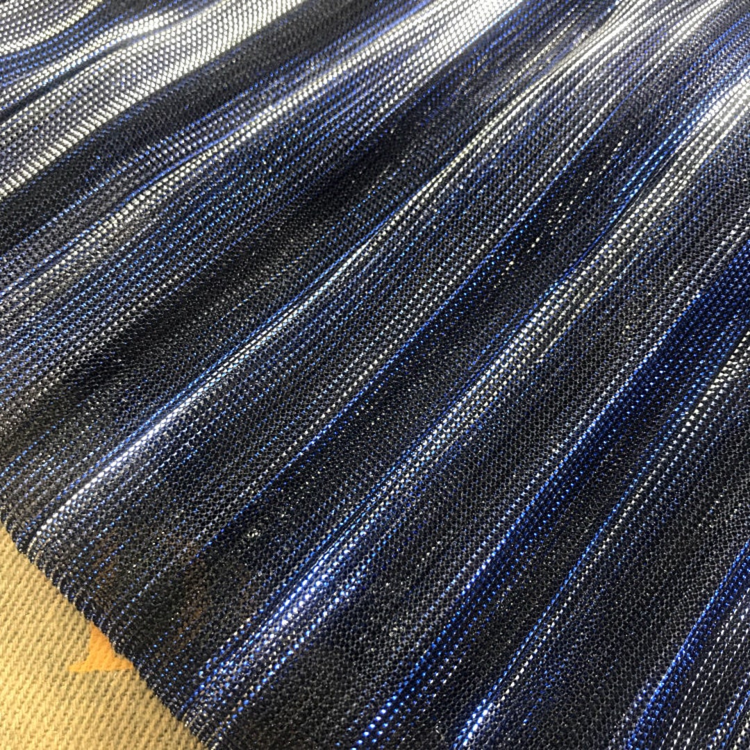 2 Meters 150cm 59 Width Silver Blue Shiny Pleated - Etsy