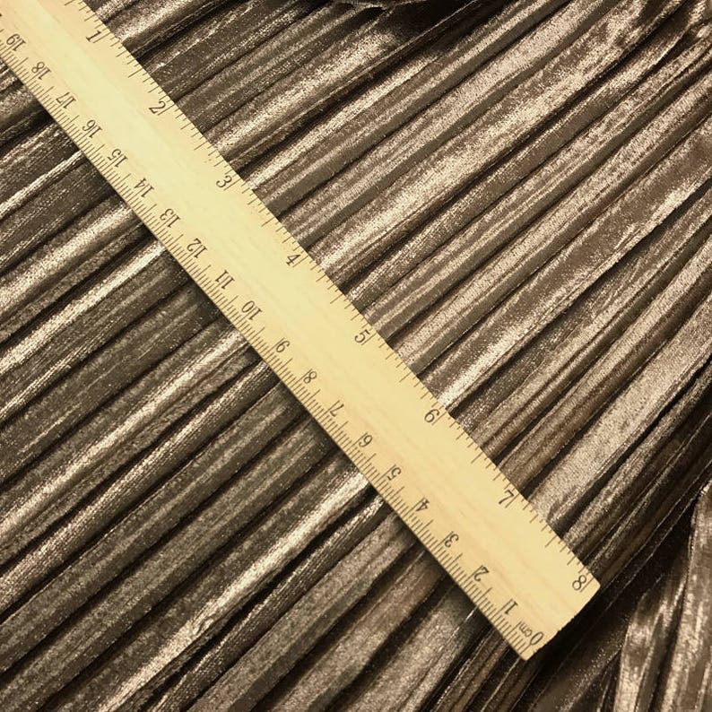 2 meters 150cm 59.05 width khaki pleated accordion pleuche velvet fabric for Autumn Winter skirt dress MM430 free ship