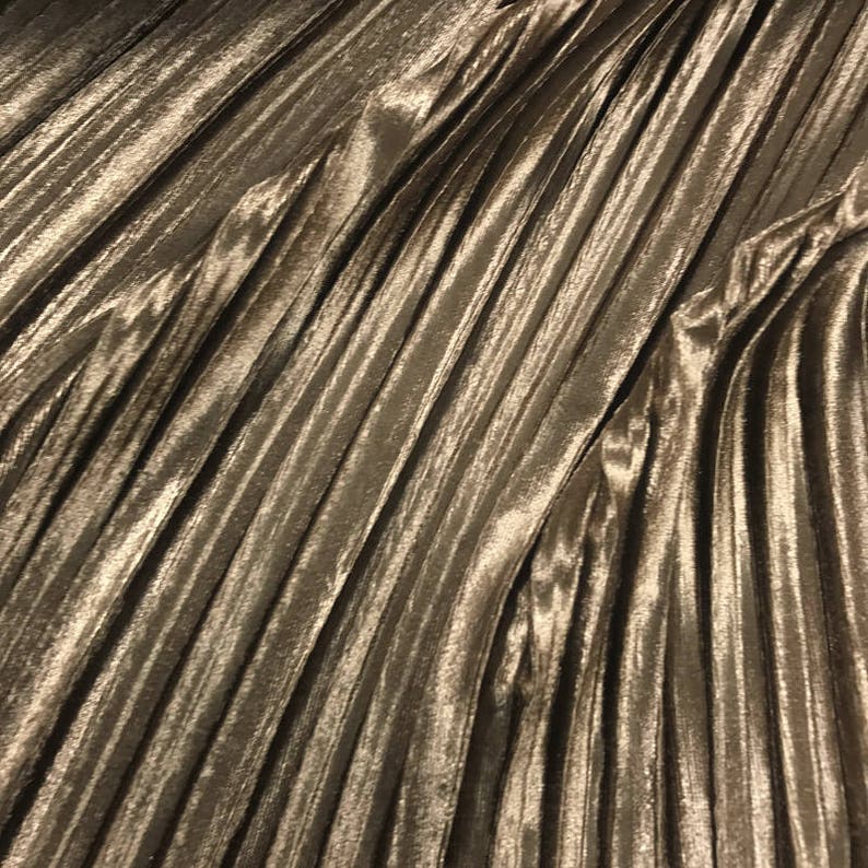 2 meters 150cm 59.05 width khaki pleated accordion pleuche velvet fabric for Autumn Winter skirt dress MM430 free ship