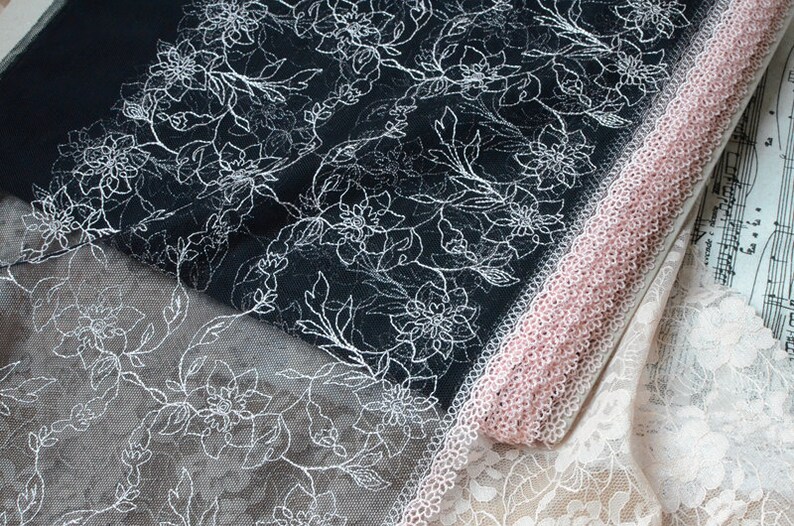 5 meter 25cm 9.84 wide pink blackfleshcolor coffee mesh embroidery lace trim ribbon DL16K1149 free ship
