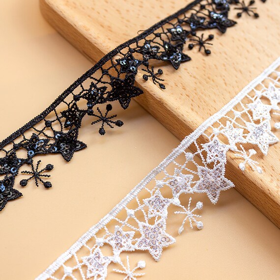 Embroidered Lace Ribbons - White Milk Silk Ribbon Sewing Crafts