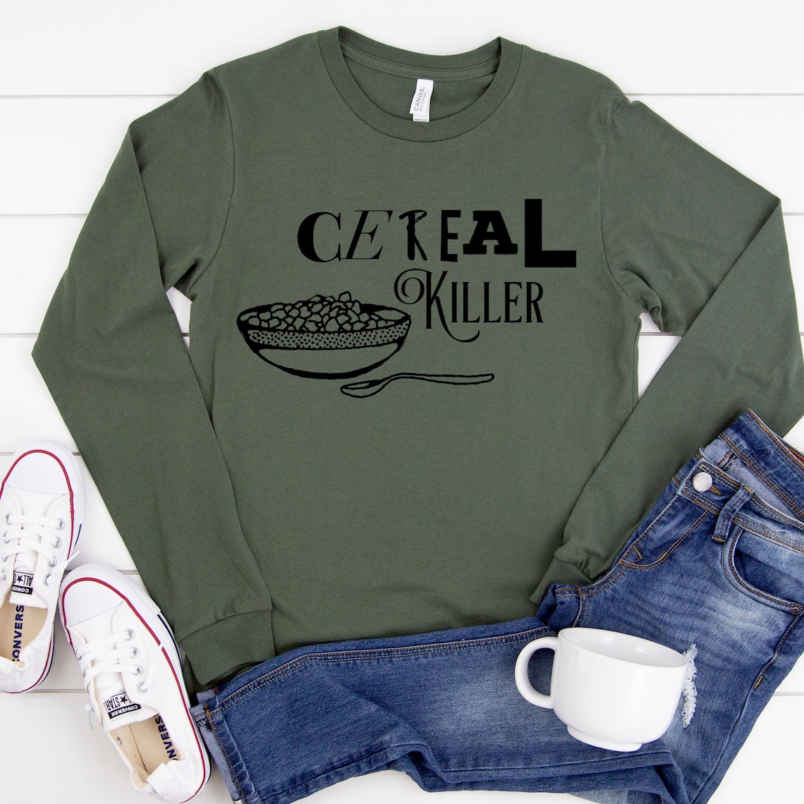 Long Sleeve Tshirt Cereal Killer Cereal Lover Cereal Etsy