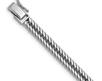 5.85mm Platinum PT950 Triple Diamond Cut Curb Chain Necklace 18" 20" 24" Made in Japan