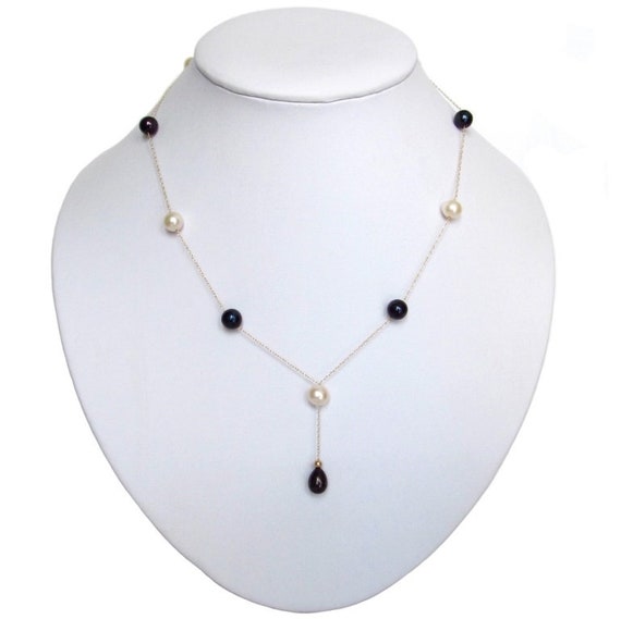 16" 18" Oder 20" 6-7 Mm Schokolade Perle 14K Gelbgold Kette