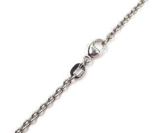 1.5mm Platinum Round Cable Chain PT950 16" 18" 20" 22" 24" or 30"